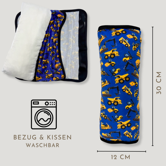 auto slaapkussen bouwvoertuigen