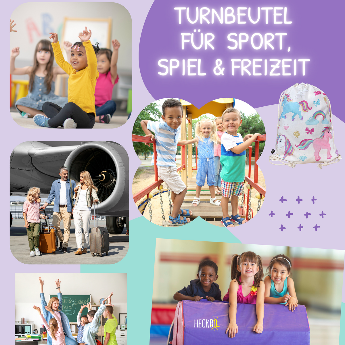 Gym Bag voor kinderen eenhoorn