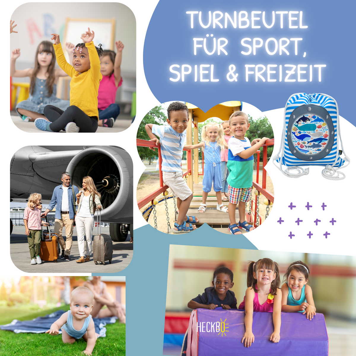 Gymnastiektas voor kinderen met een kijkvenster