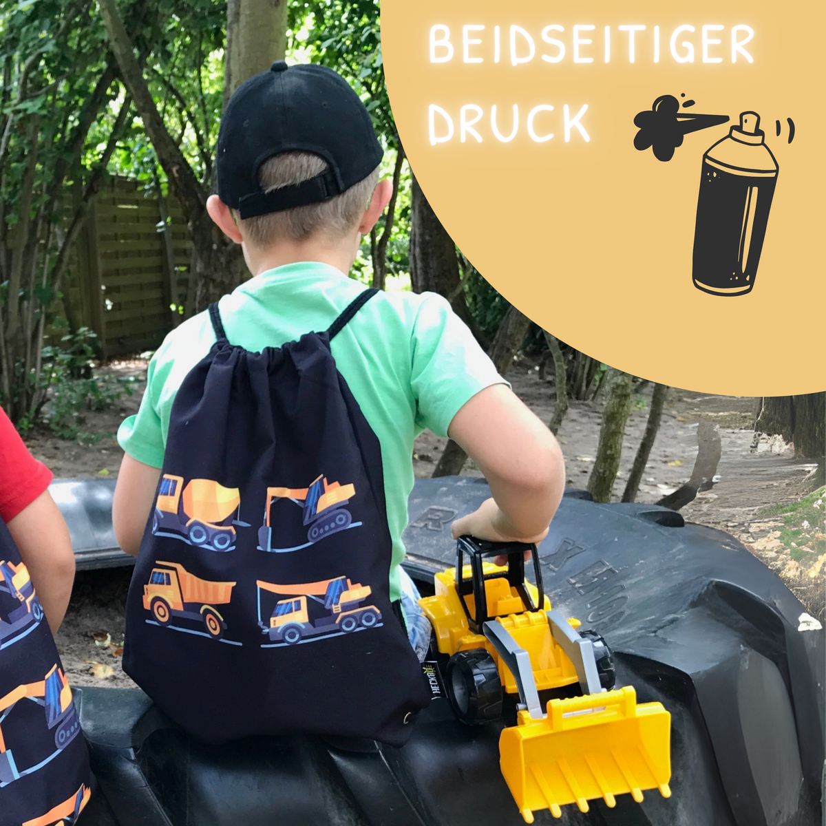 Kindergymtas Bouwvoertuigen 4 Zwart