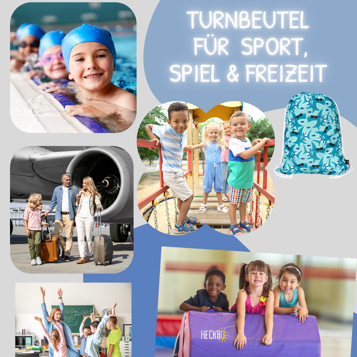 Gym Bag Shark voor kinderen