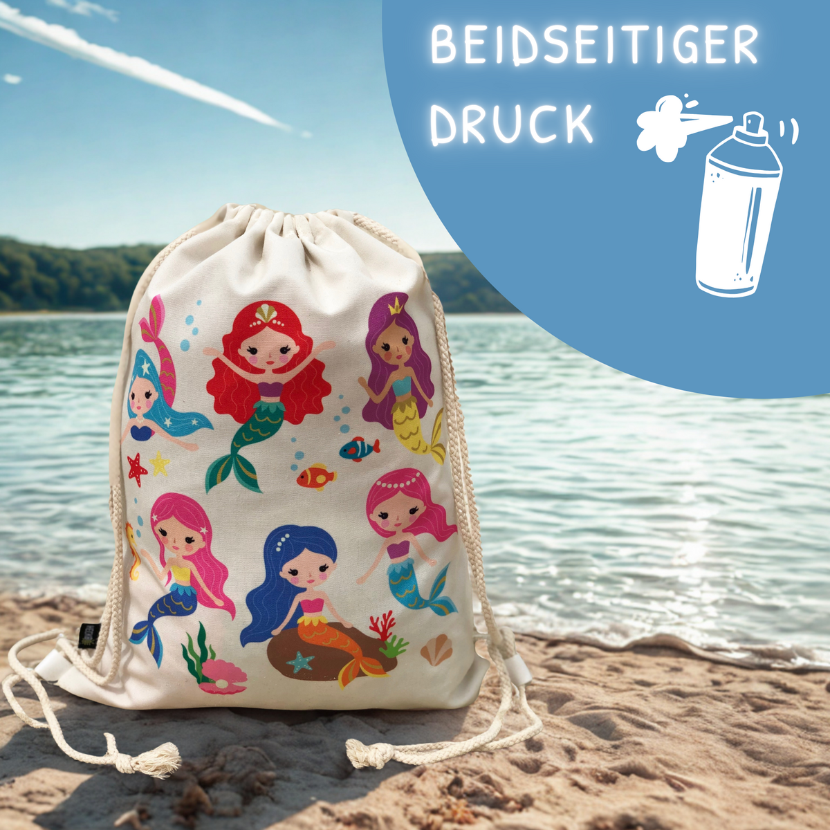 Sporttas zeemeermin beige