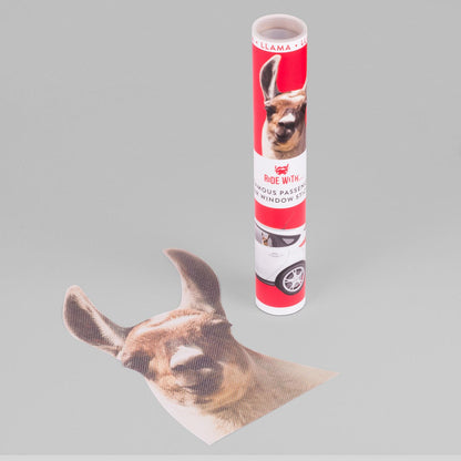 Ride With Llama - Raamstickers "Llama"