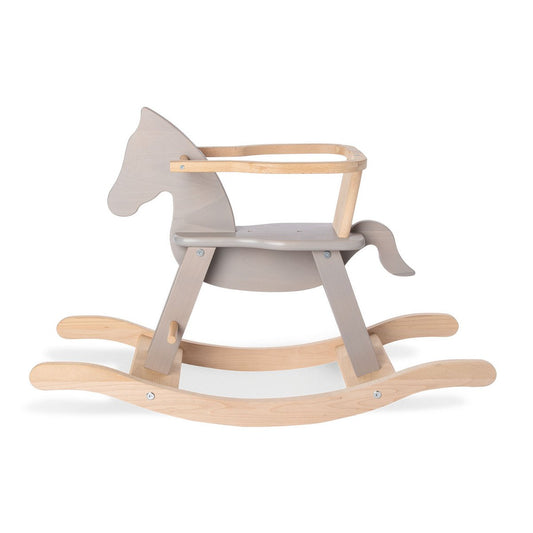 Rockelpaard "Pinolino" met ring, grijs/natuurlijk