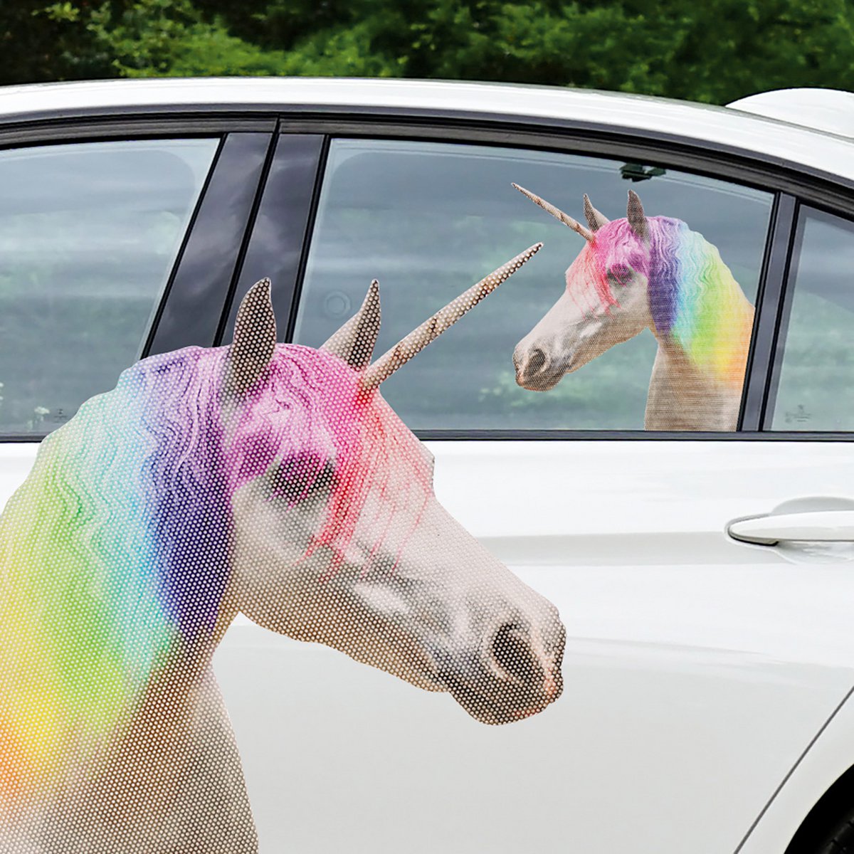 Ride With Unicorn - Raamsticker "Unicorn"