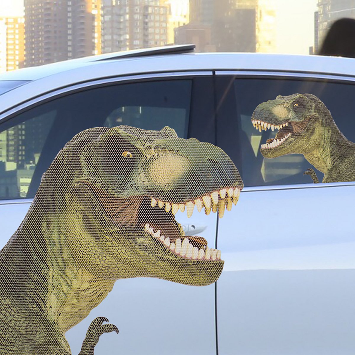 Rit Met T-Rex - Raamstickers