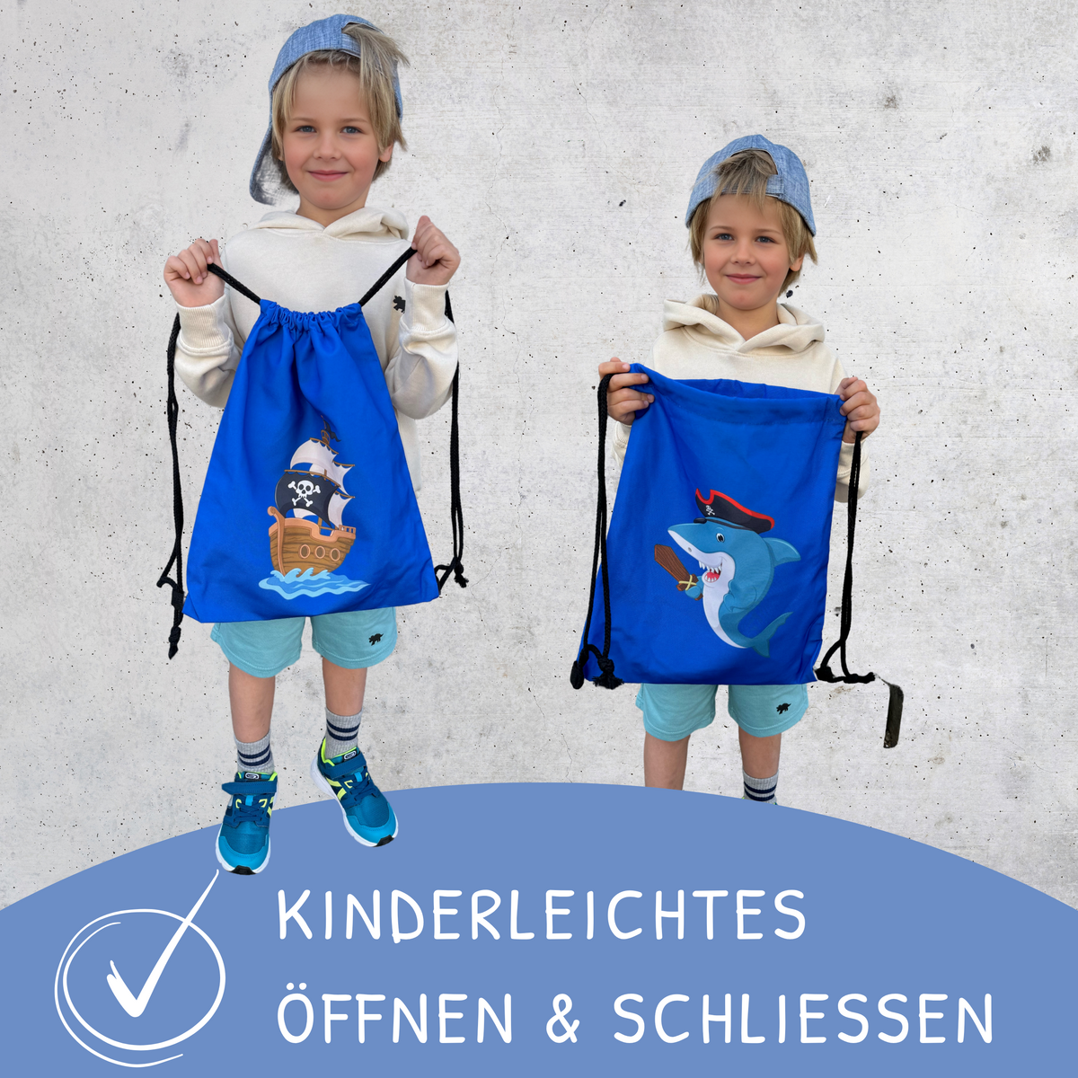 Gym Bag Pirates Shark voor kinderen