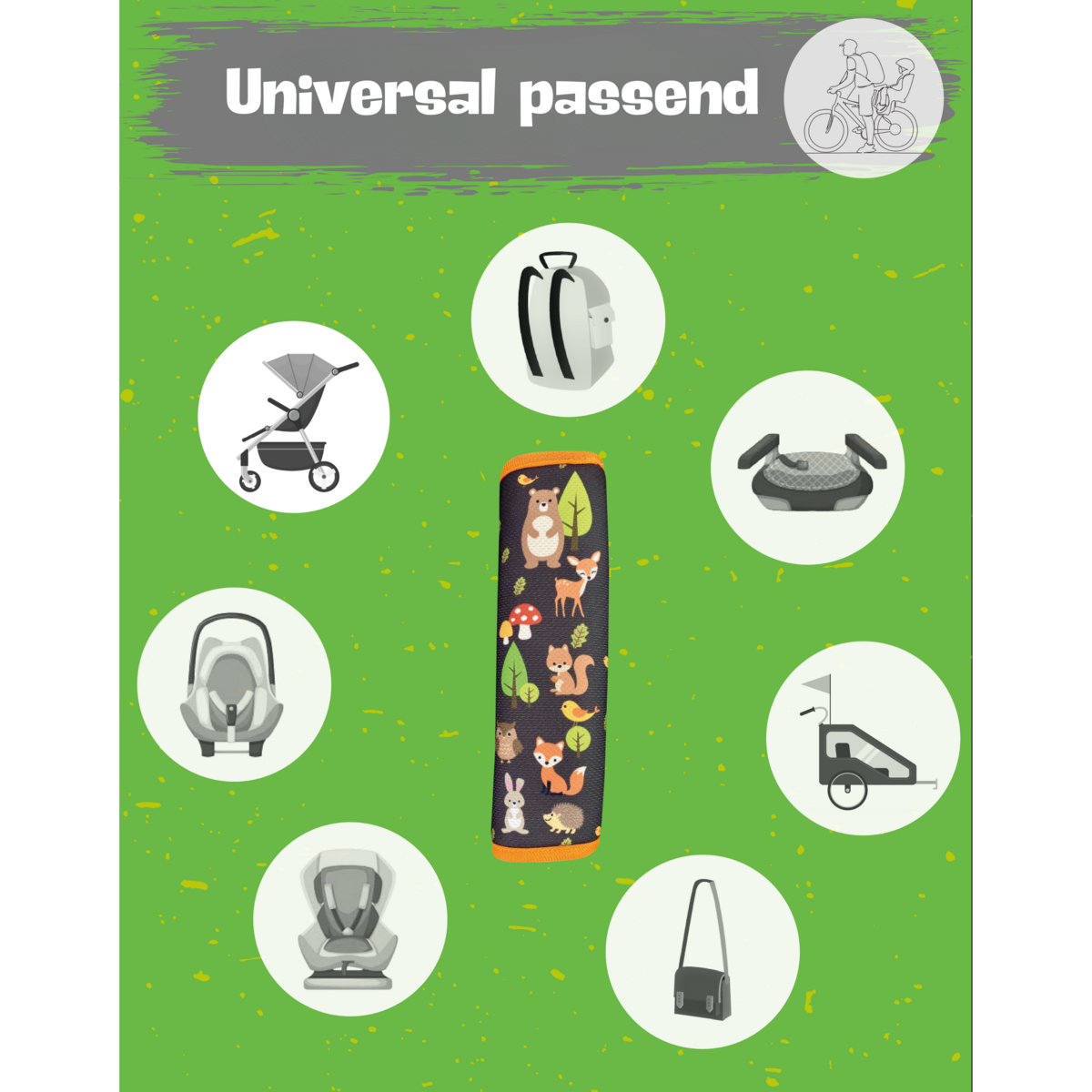 Auto Gurtschutz Waldtiere