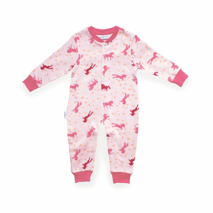 Paardroze F&D Onesie Tiener | Roze