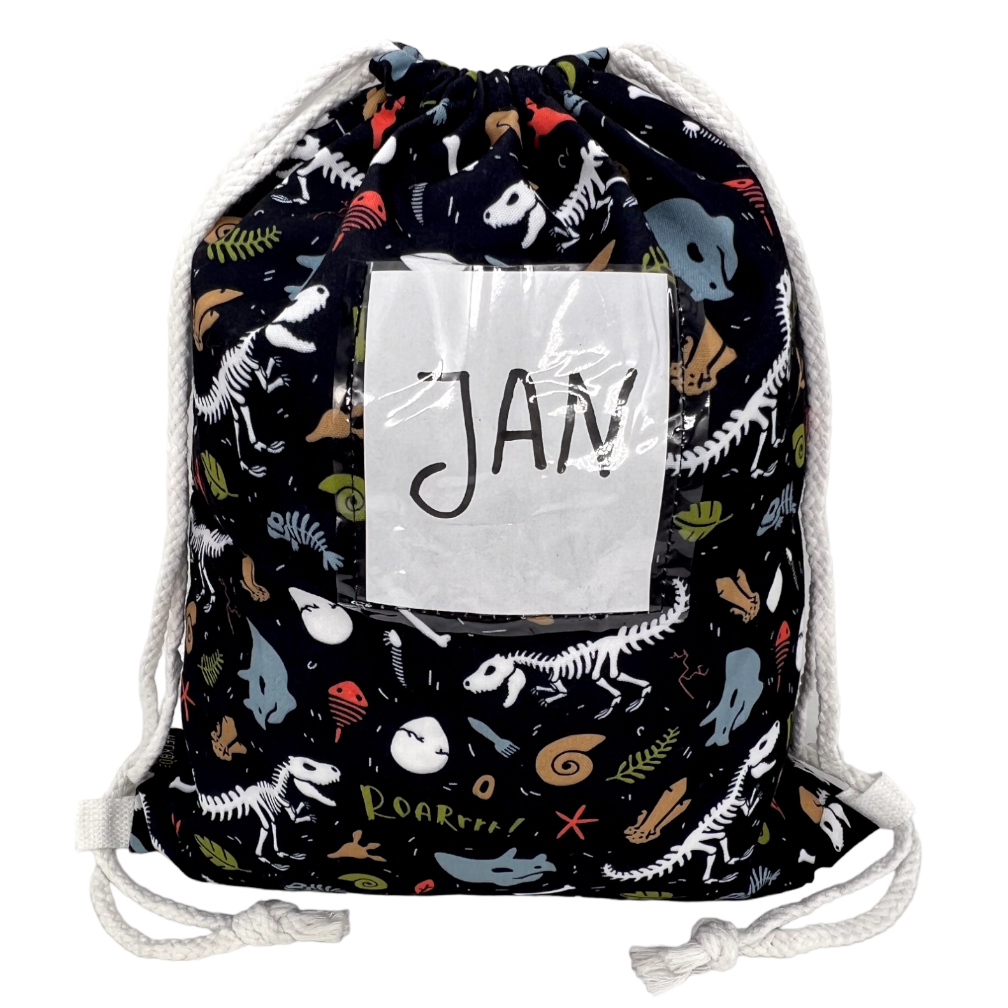 Gymnastiek voor kinderen Dino Skeleton Bag