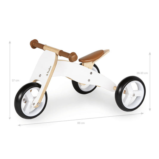 Mini driewieler "Charlie", wit/natuurlijk