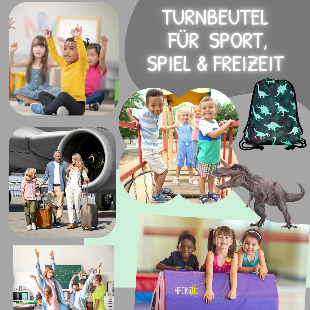 Gymnastics voor kinderen tas dinosaurussen