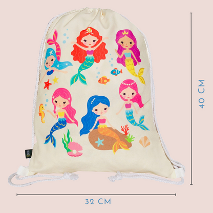 Sporttas zeemeermin beige