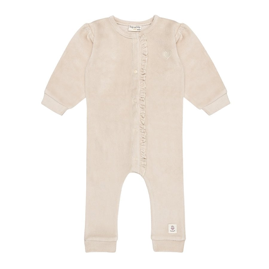 Volg je hart Baby Velvet onesie | Zilvergrijs