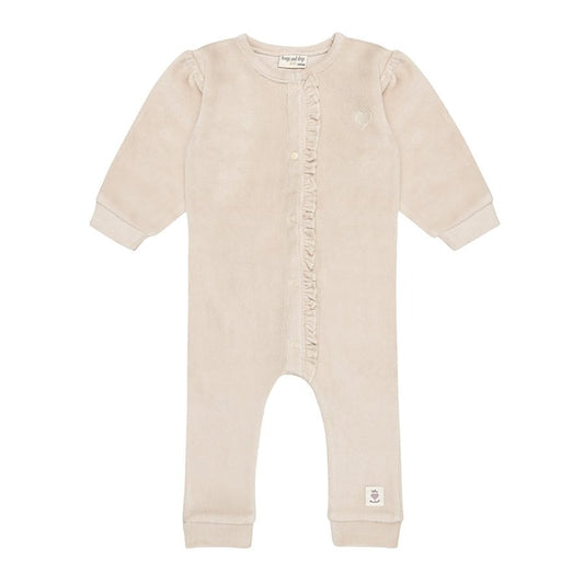Volg je hart Baby Velvet onesie | Zilvergrijs