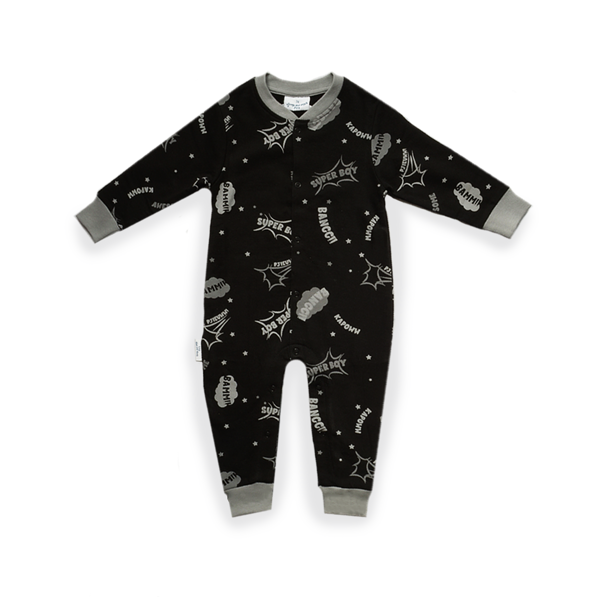 Super Boy F&D Onesie Tiener | Zwart