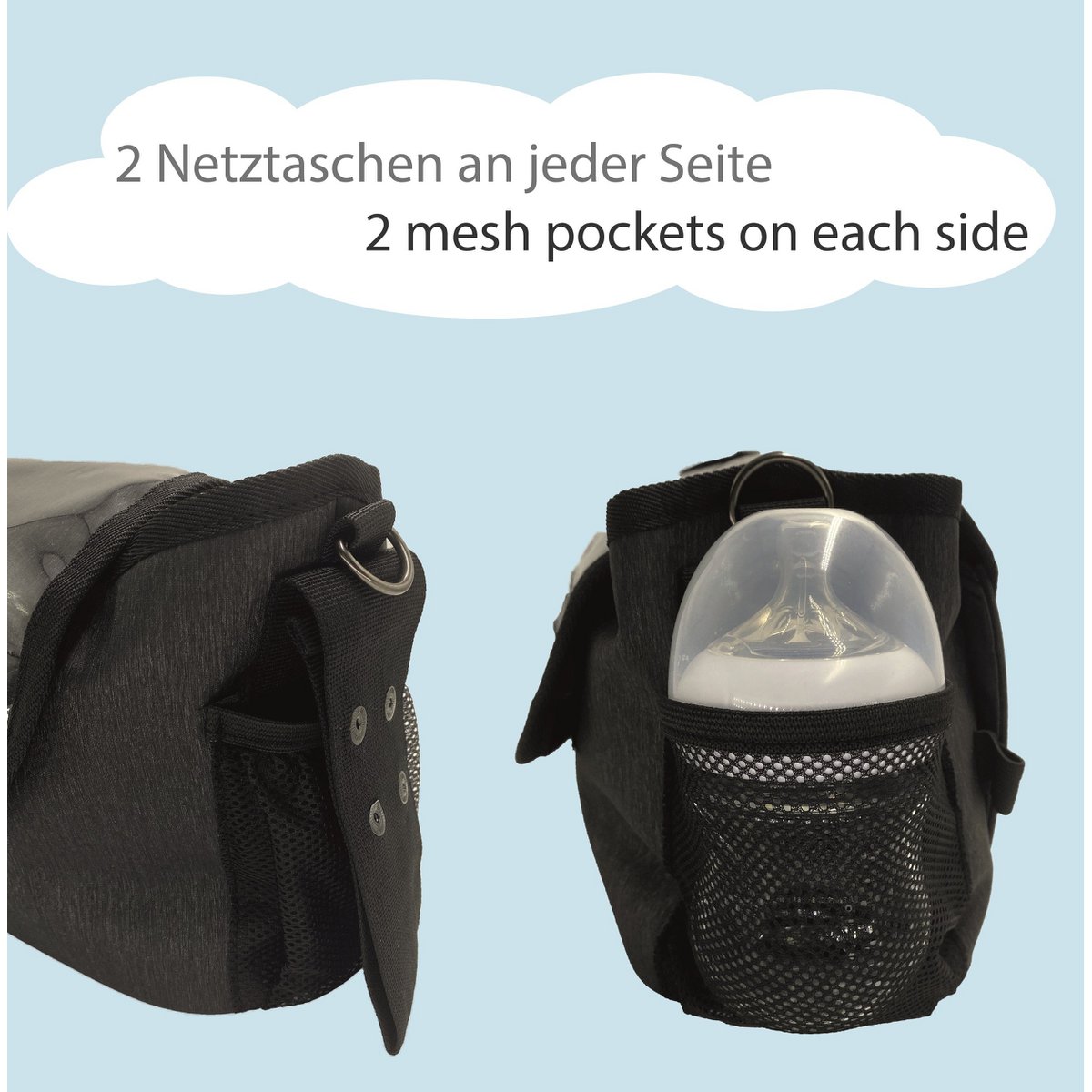 Baby Stroller Bag met een smartphonietas