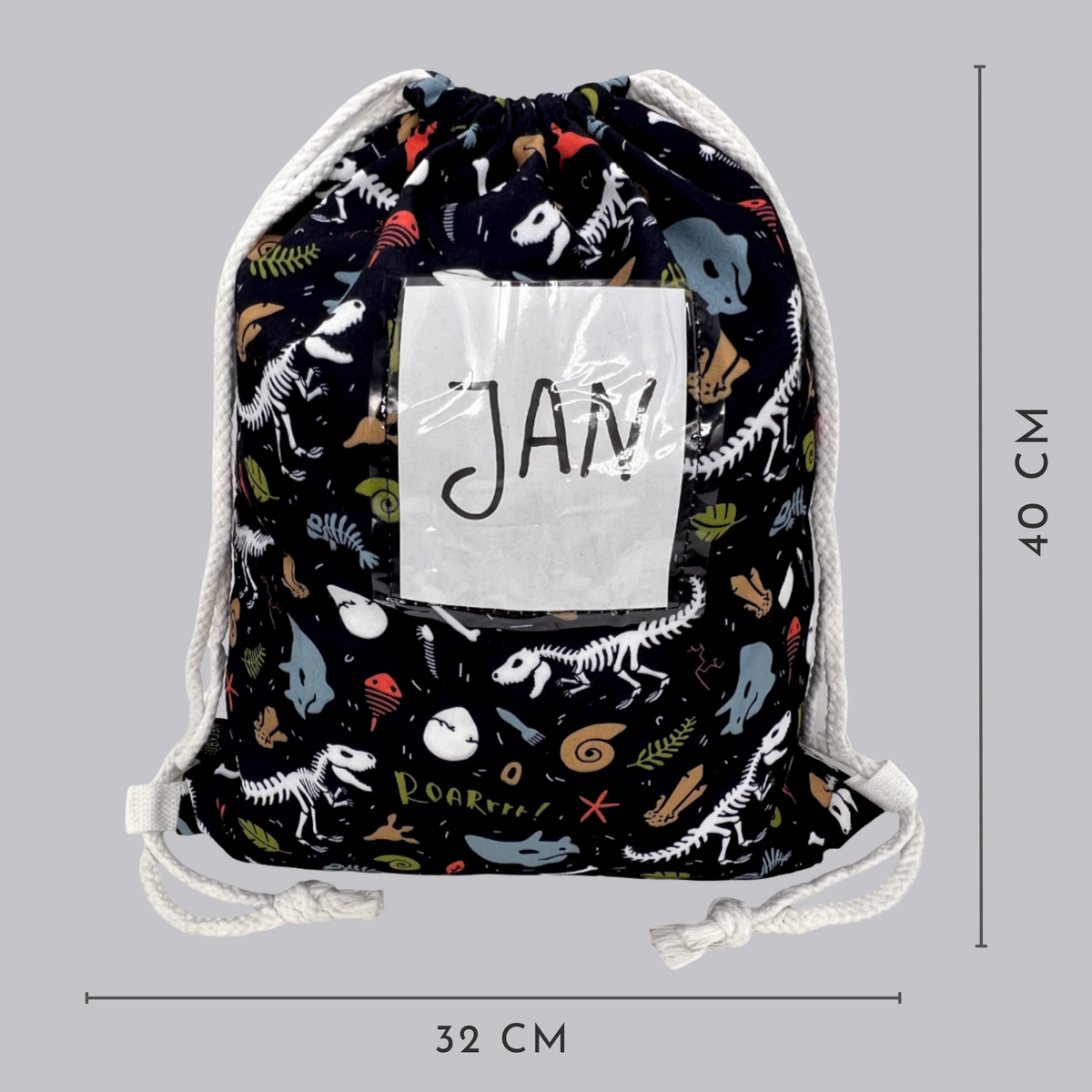 Gymnastiek voor kinderen Dino Skeleton Bag