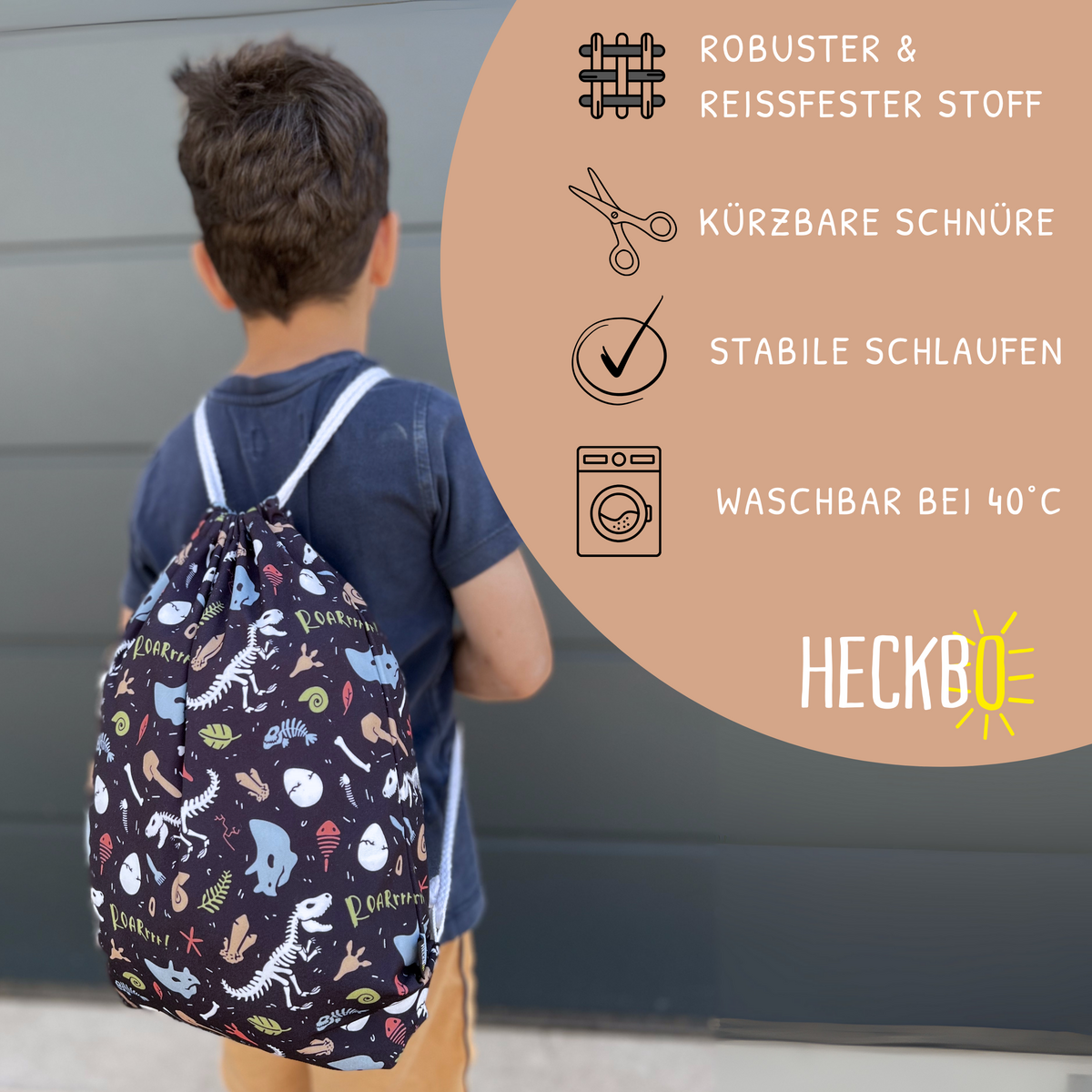 Gymnastiek voor kinderen Dino Skeleton Bag
