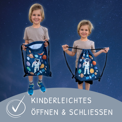 Gym Bag Astronaut voor kinderen - Zwart