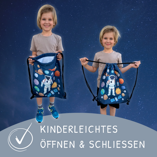 Gym Bag Astronaut voor kinderen - Zwart