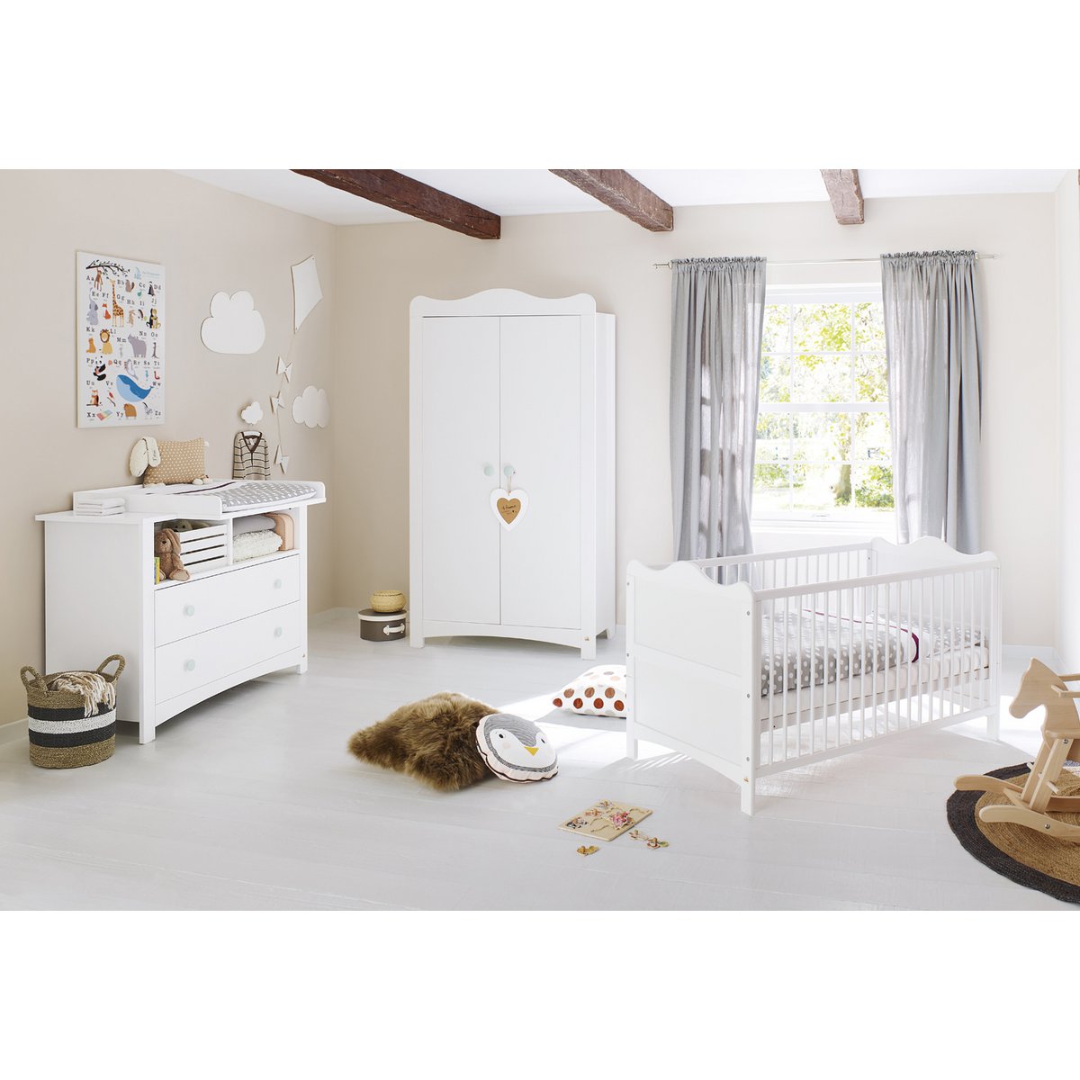 Kinderkamer "Florentina" extra brede, 3 delen