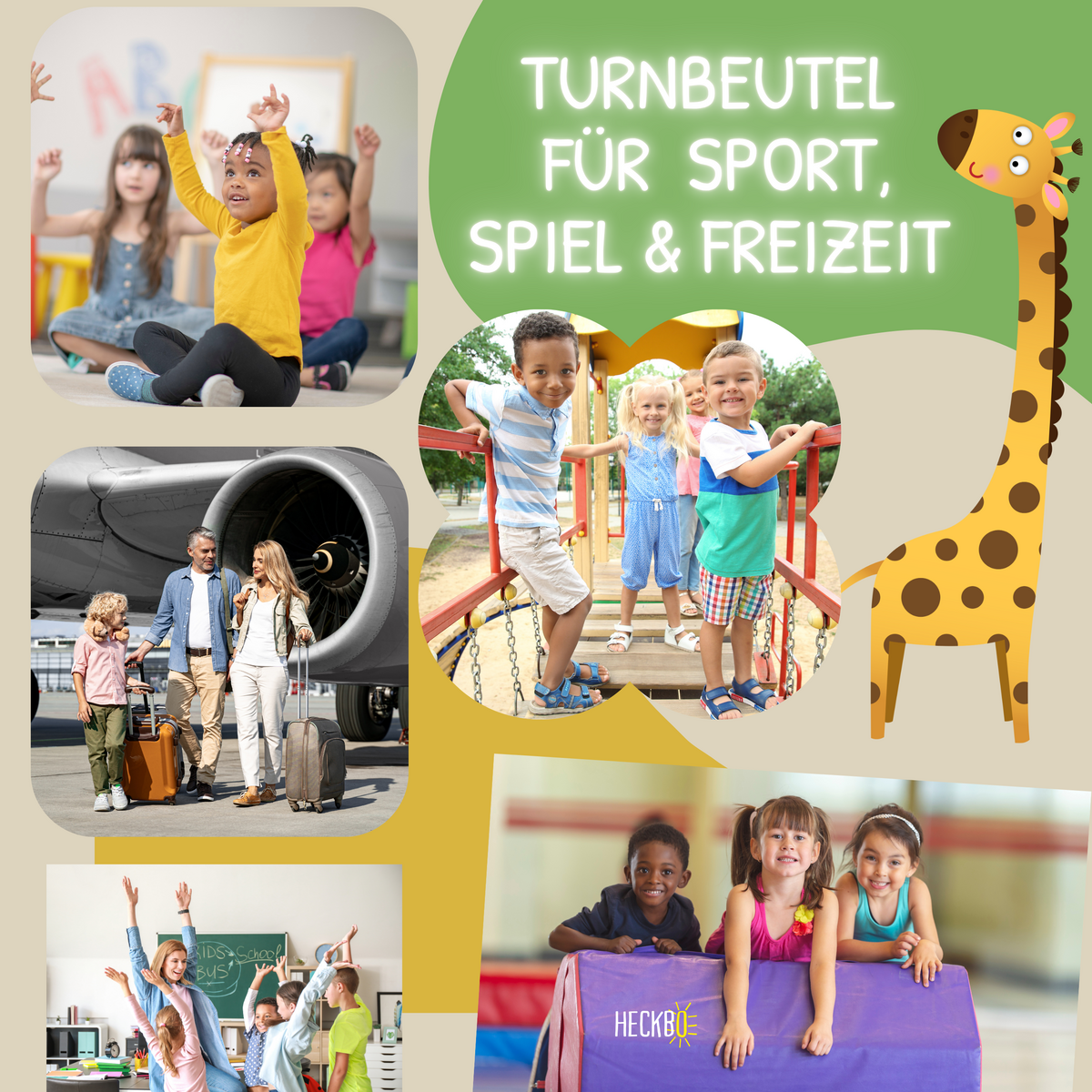 Gymnastics Jungle voor kinderen met raam
