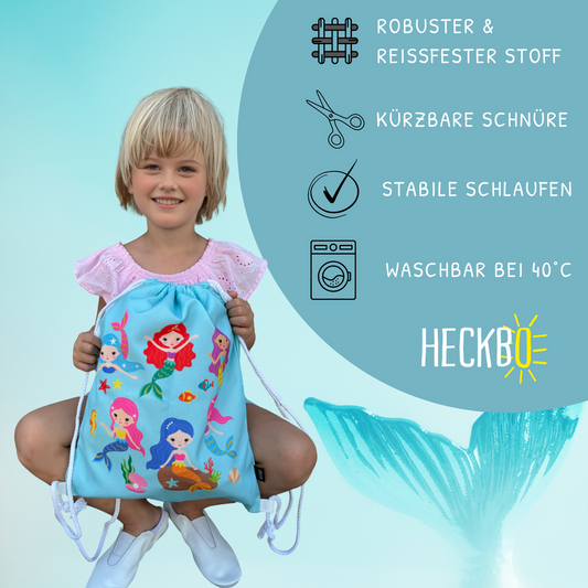 Sporttas zeemeermin turkoois