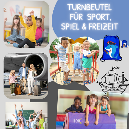 Gym Bag Pirates Shark voor kinderen