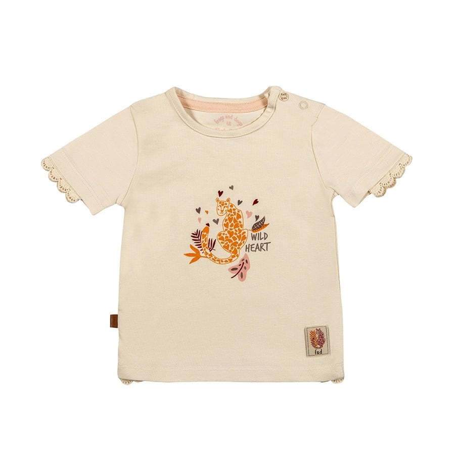 Jungle T-shirt Wild Hart | Gebroken wit
