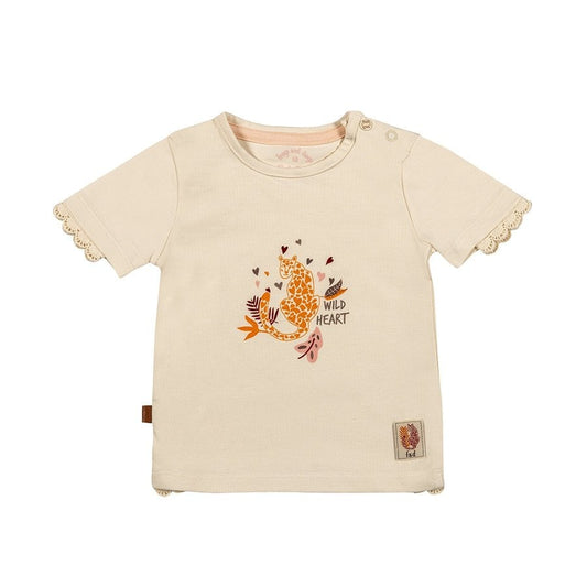 Jungle T-shirt Wild Hart | Gebroken wit