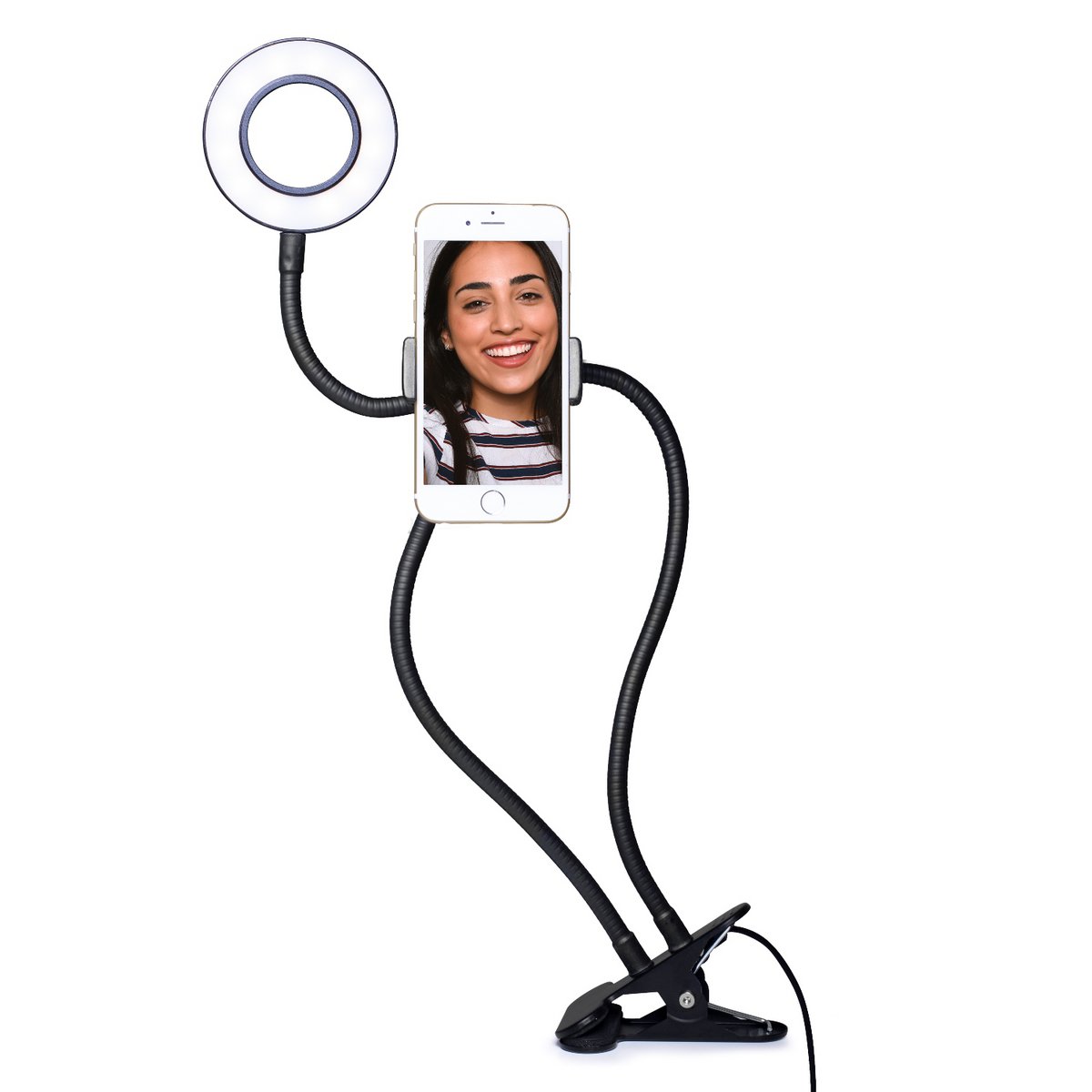 Vlogging Light - LED Selfie Ring Light met Smartphone Houder